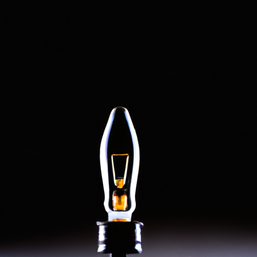 Ampoule LED allumée sur fond sombre